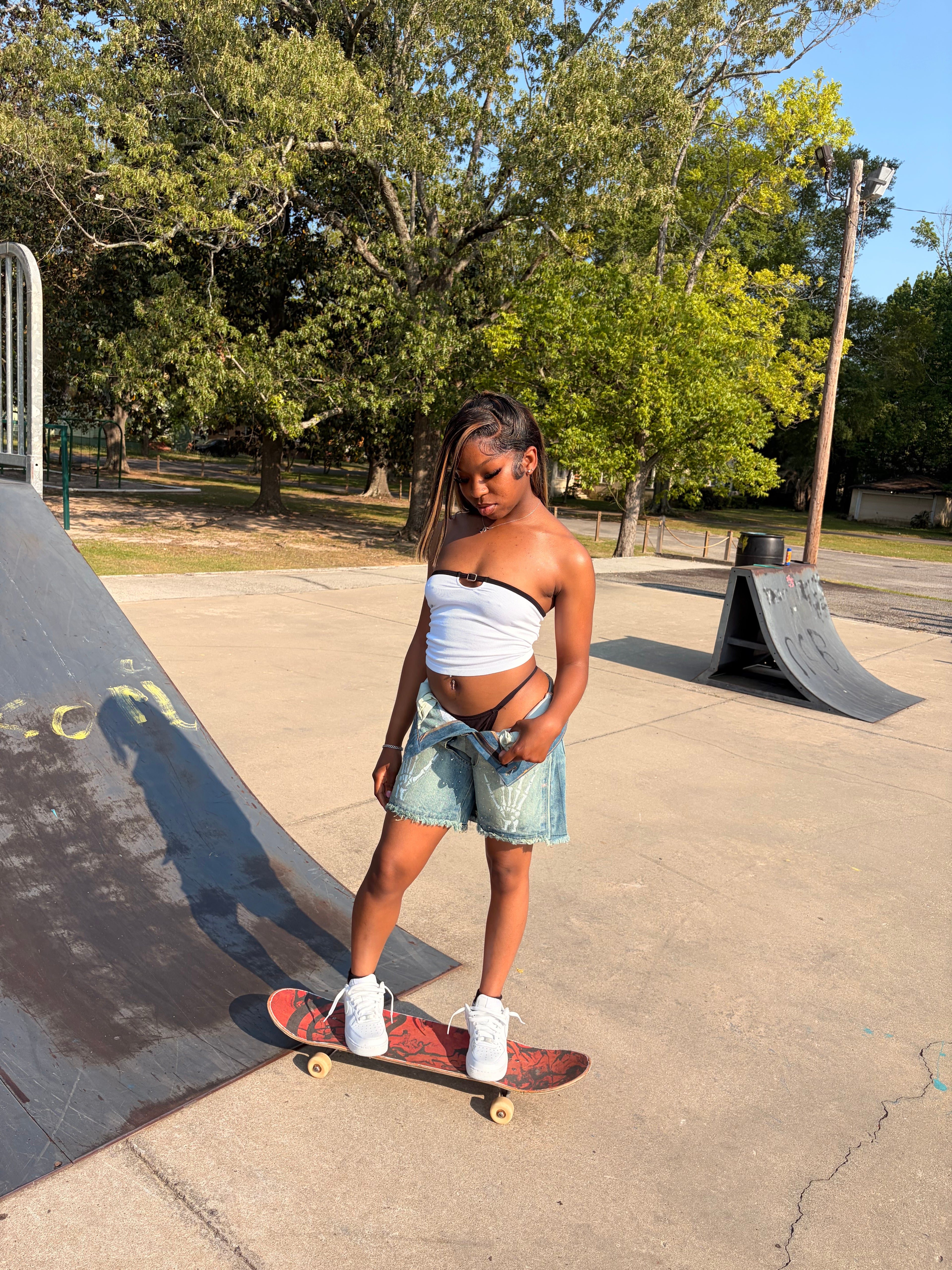 skully denim jorts